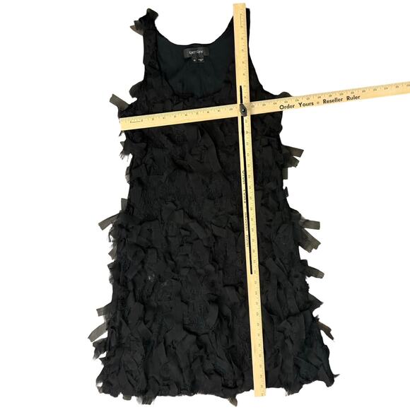 Karen Kane Black Shredded Eyelash Lace Stretch Mini Racerback Dress size XS - Picture 7 of 9